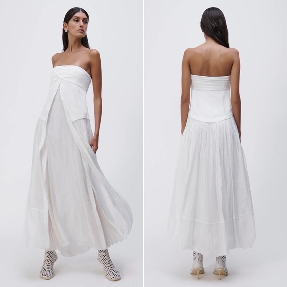 Jonathan Simkhai Ala Parachute‎ Dress - White Size 4 - Picture 4 of 15